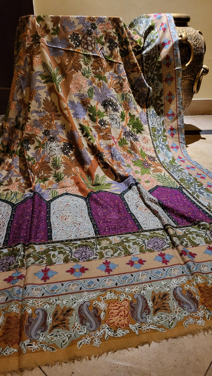 Tree of life : Reelkaar kalamkar shawl