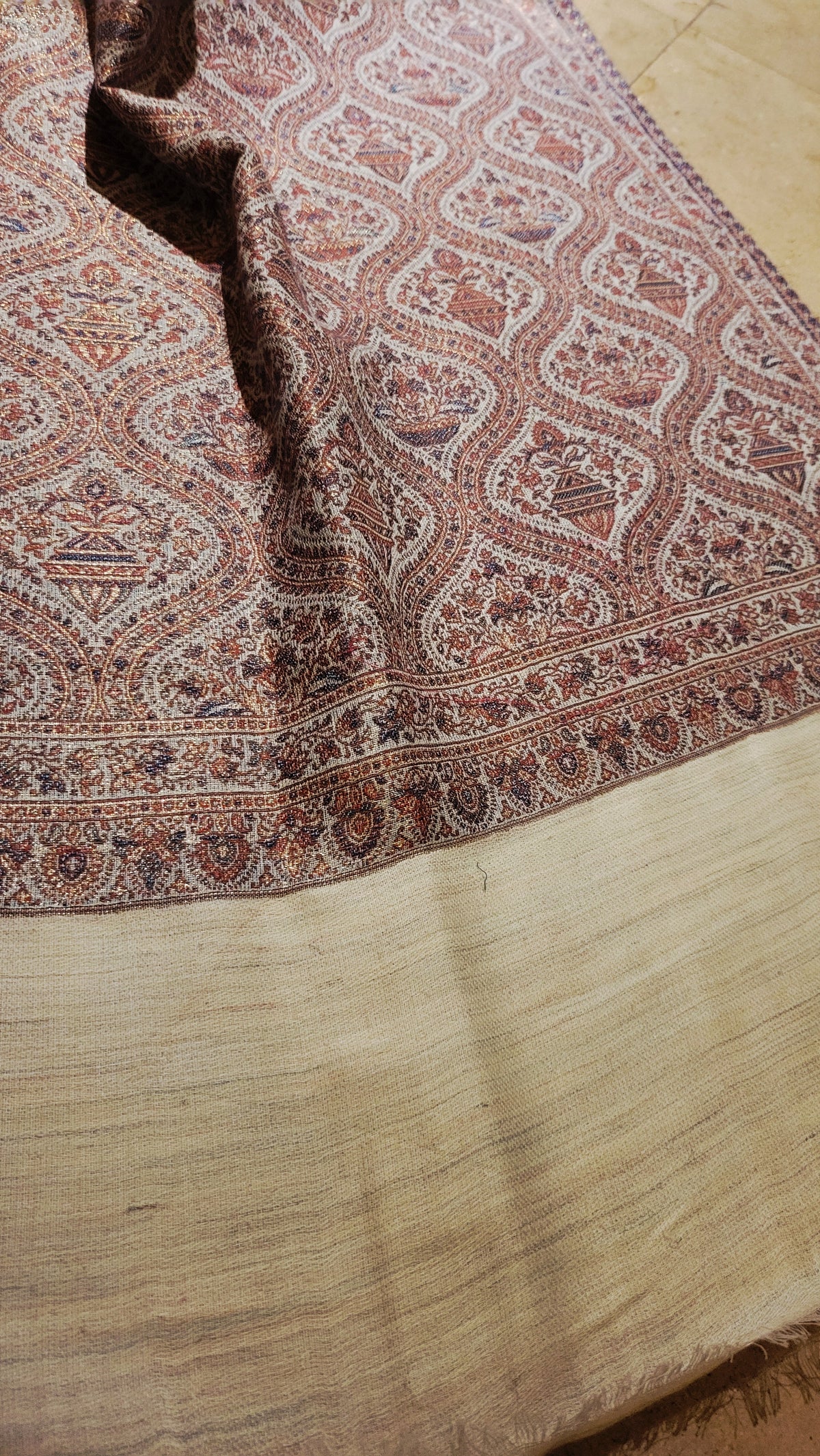 Gandhara kaani : Reversible shawl
