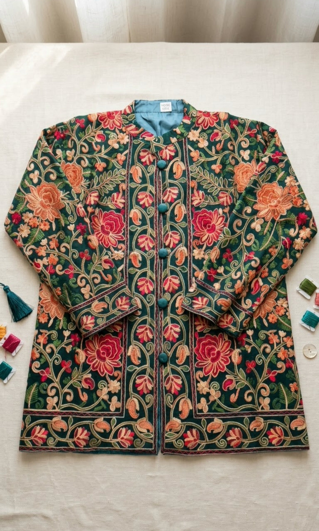 Embroidered coat: Pashmina