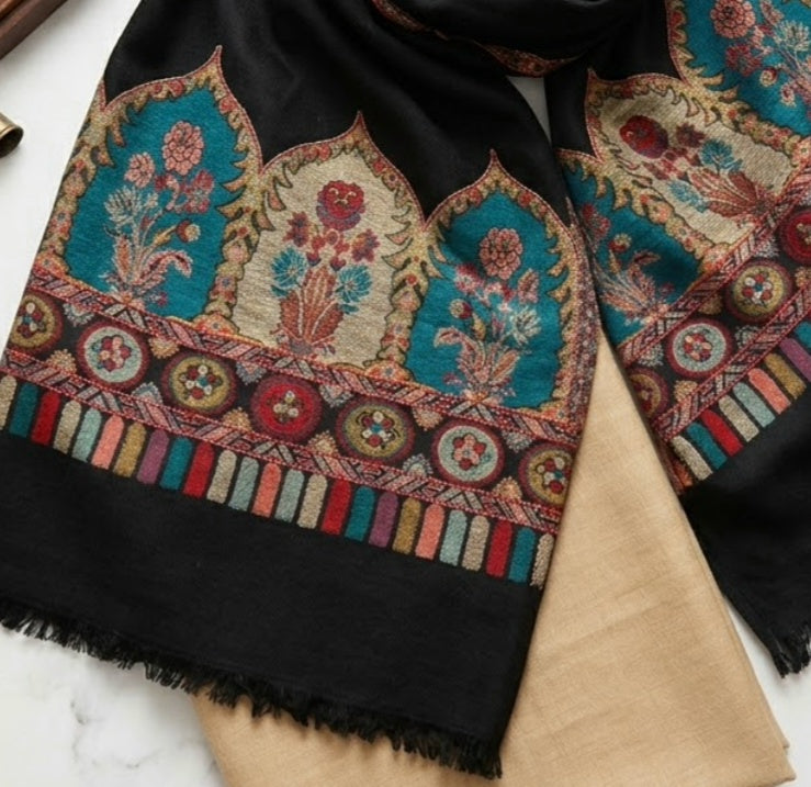 Kaani three piece: Pashmina