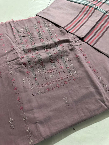 Khaddar suit: Hand made