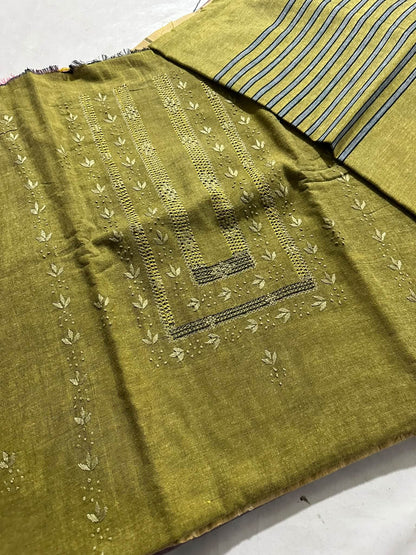 Khaddar suit: Hand made