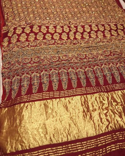 Pure Modal saree.machine work