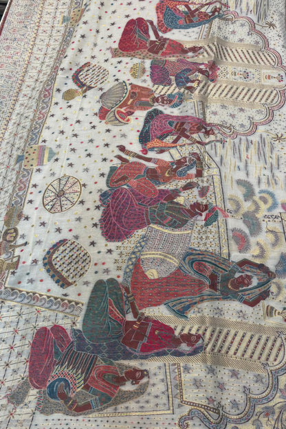 Modal pashmina:barat kani shawl