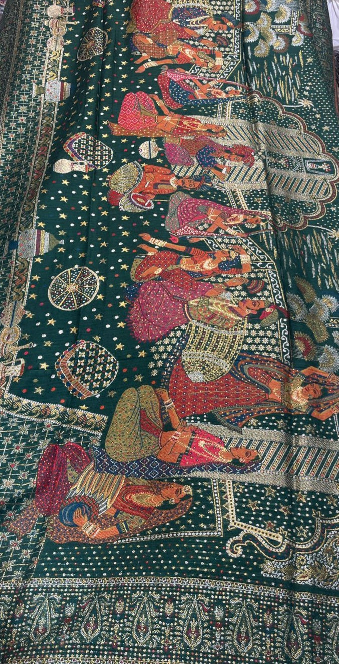 Modal pashmina:barat kani shawl