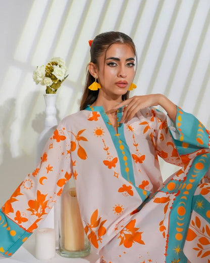 Coord : printed crepe silk
