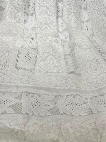 Chikankari shirt : Net panel