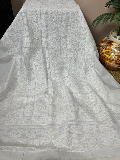 Chikankari shirt : Net panel