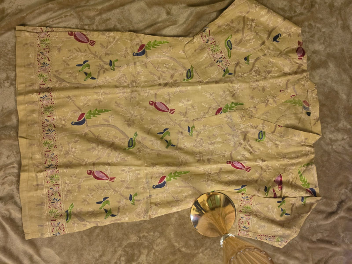 Pashmina kurta: Embroidered