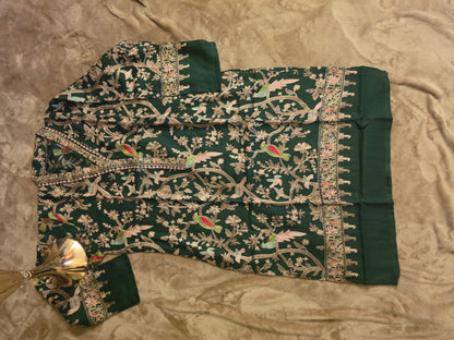 Pashmina kurta : Embroidered