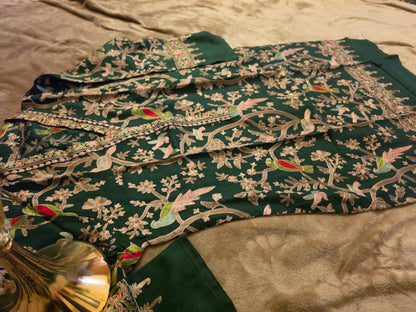 Pashmina kurta : Embroidered