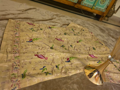 Pashmina kurta: Embroidered