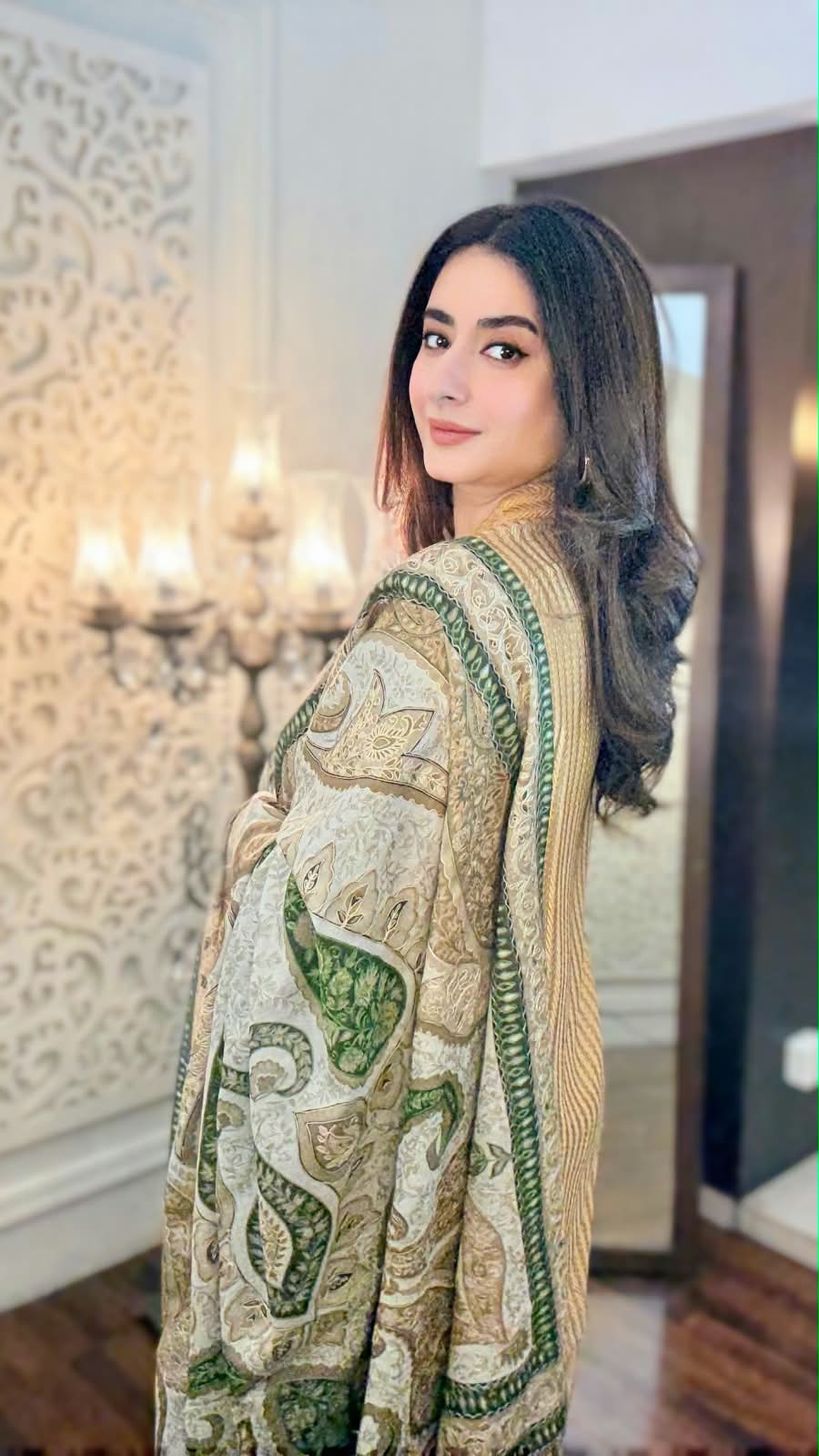 Reelkaar kalamkar : Pashmina shawl