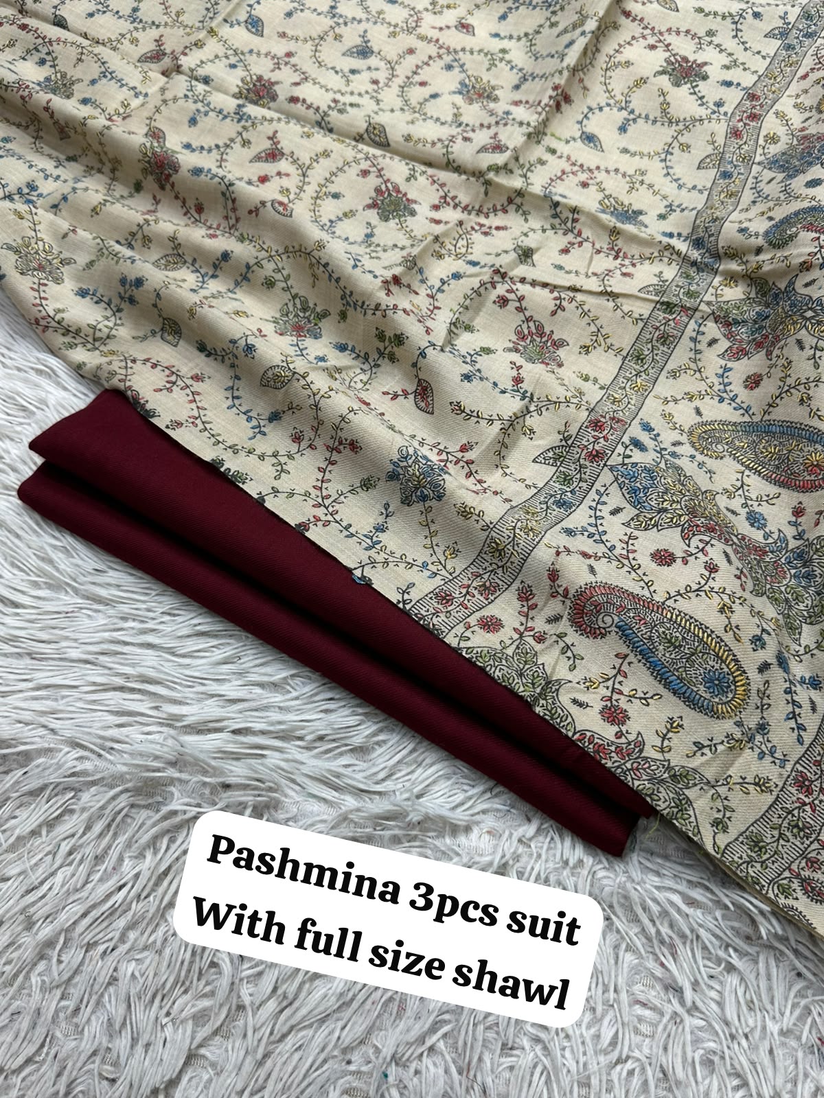 Pashmina suit : unstitched
