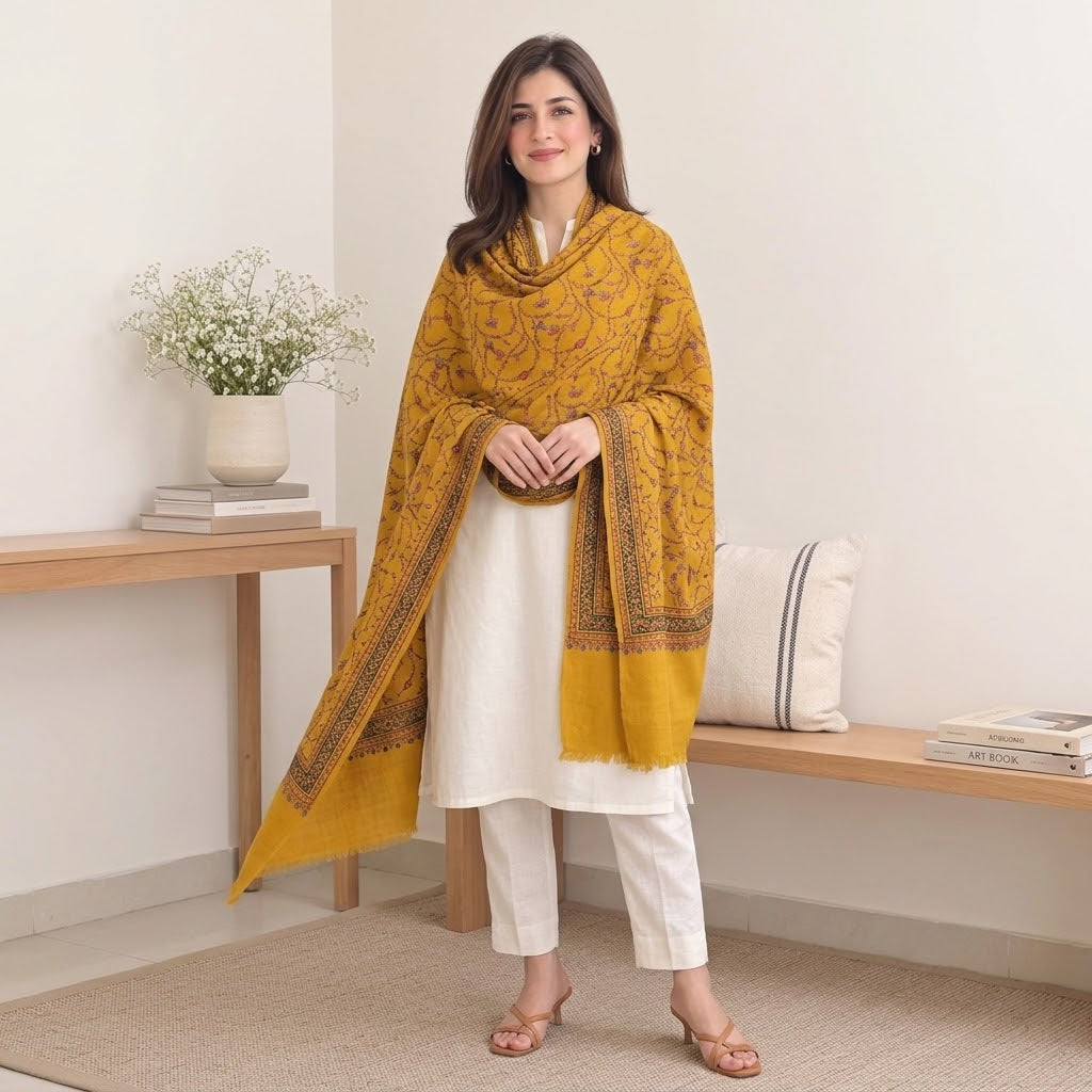 Toosh sui Embroidered : shawl