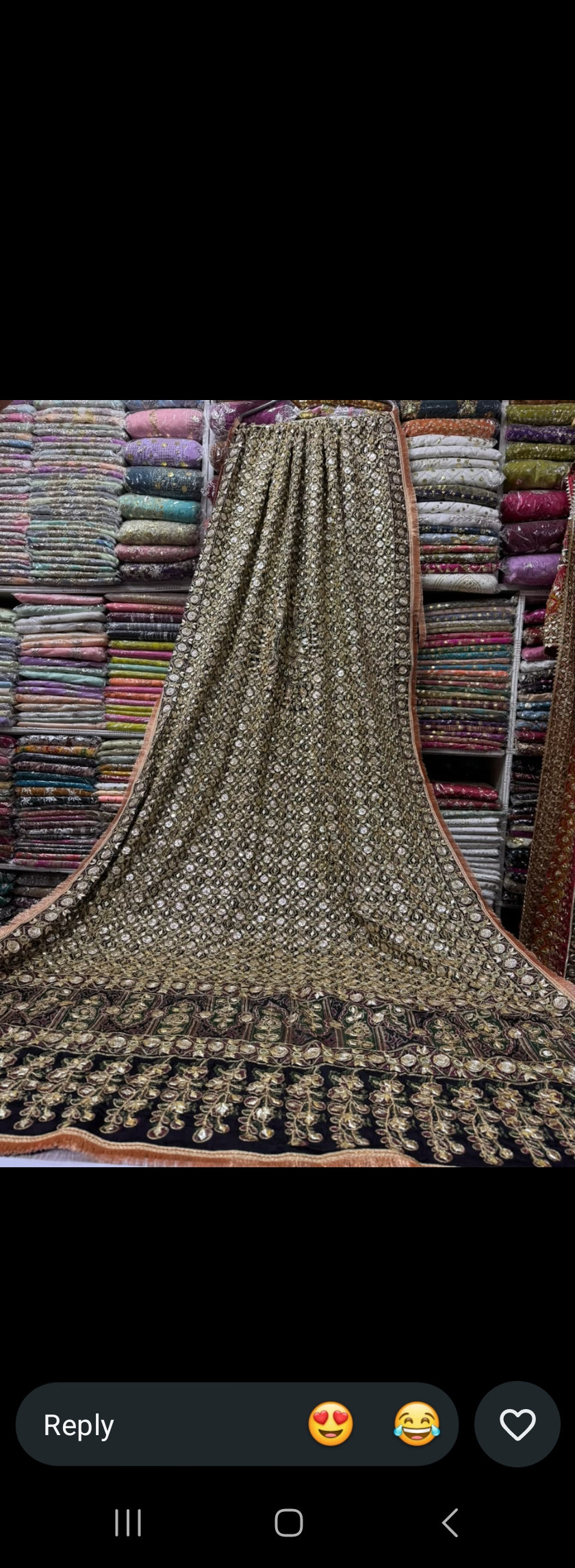 Mirror work: Silk dupata