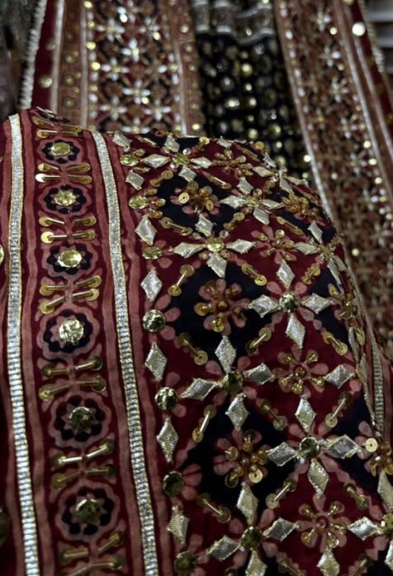 Silk zardozi shawls