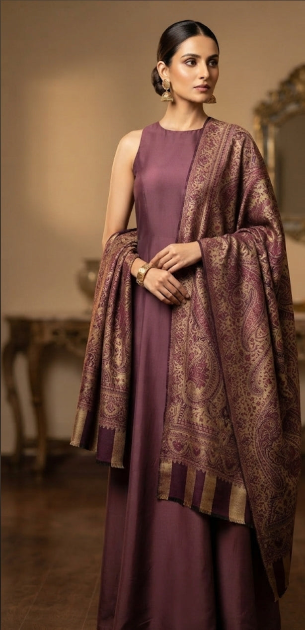 Reversible paper moonlight : kaani shawl