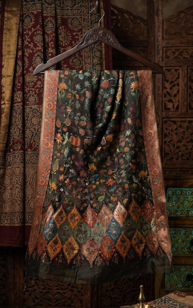 Silk kaani : shawl