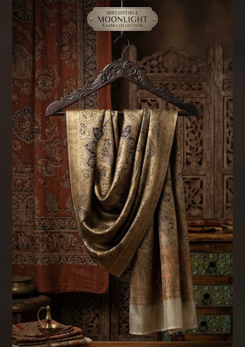 Gandhara moonlight : Reversible shawl