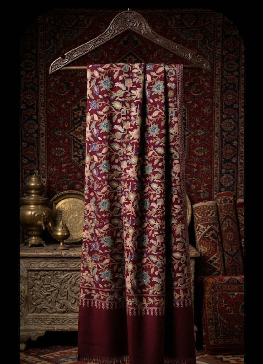 Gulabkar : Embroidered shawl