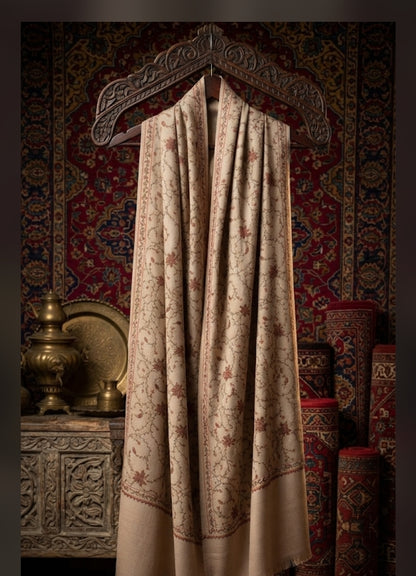 Hand Embroidered : Pashmina shawl