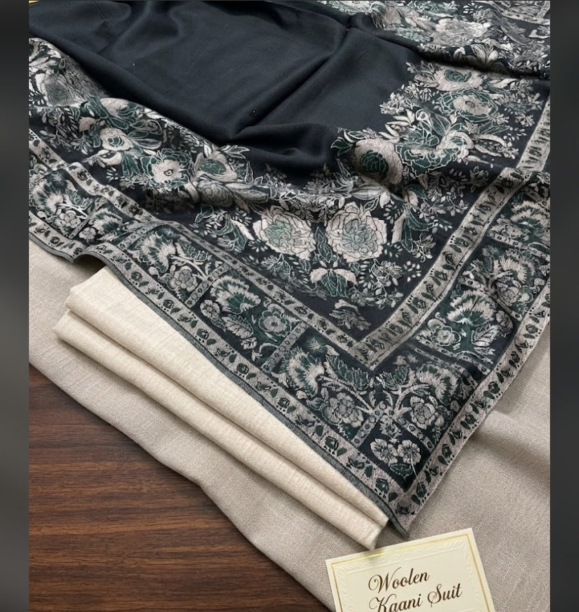 Woolen pashmina suit: Kaani shawl