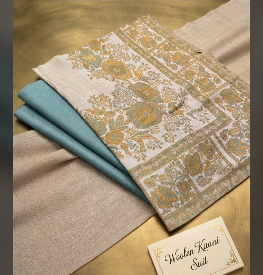 Woolen pashmina suit: Kaani shawl