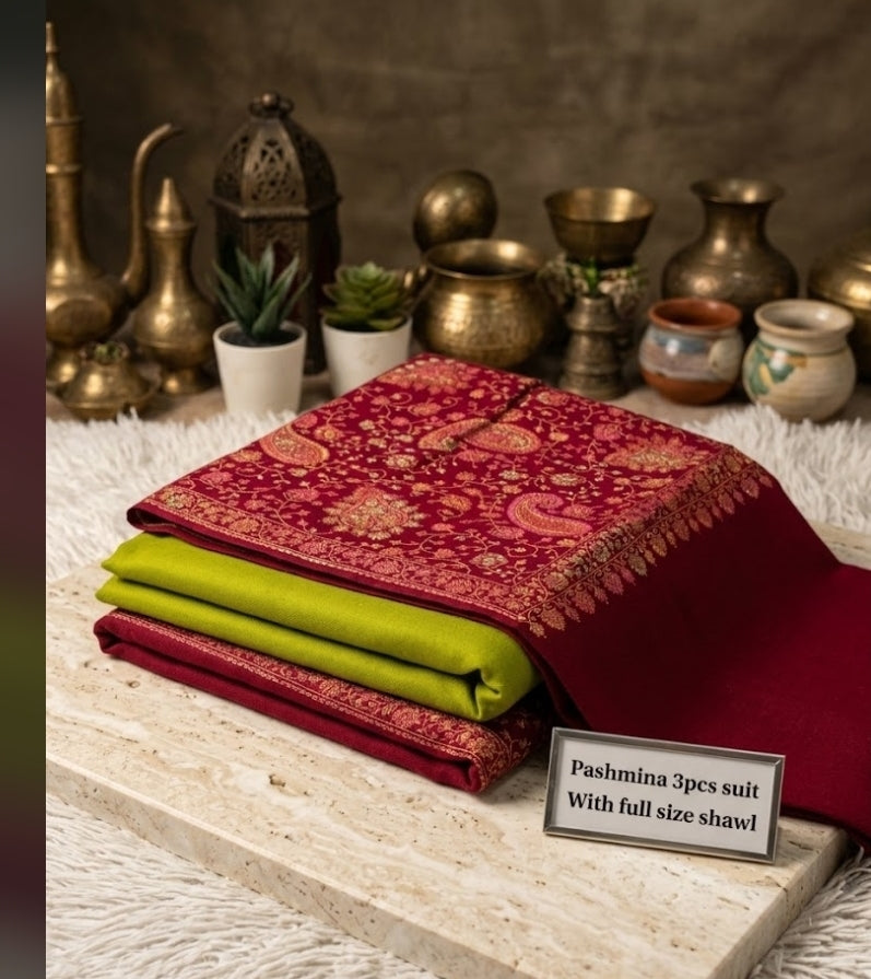 Pashmina suit : unstitched