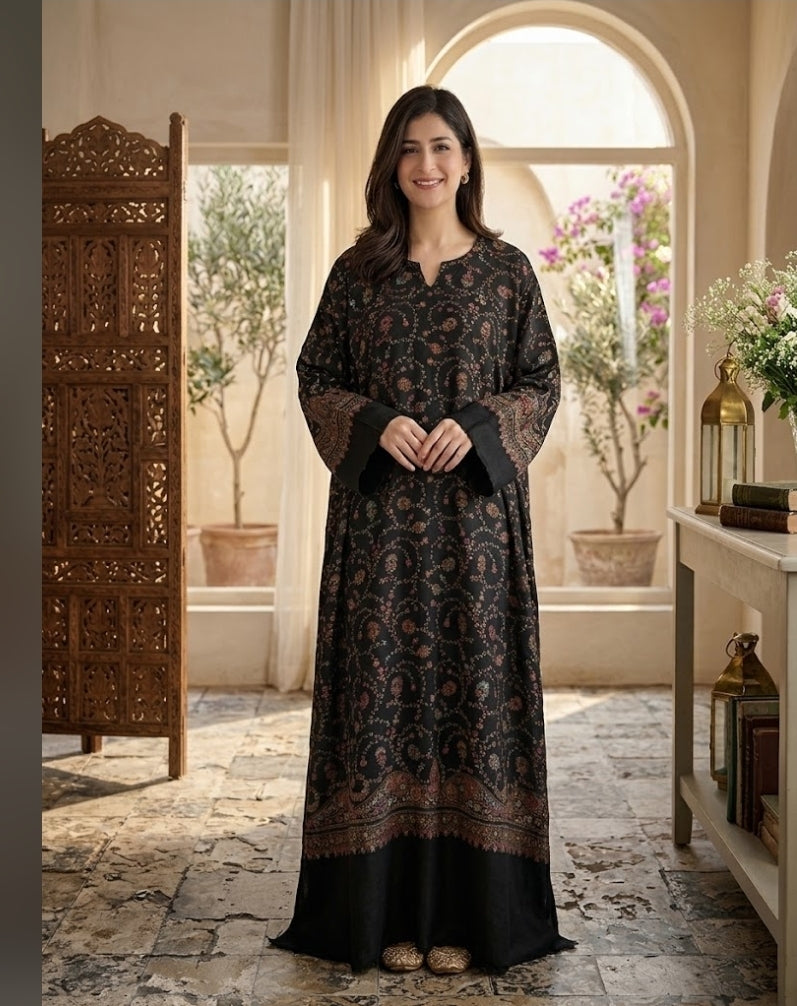 Pashmina kaftan : Embroidered