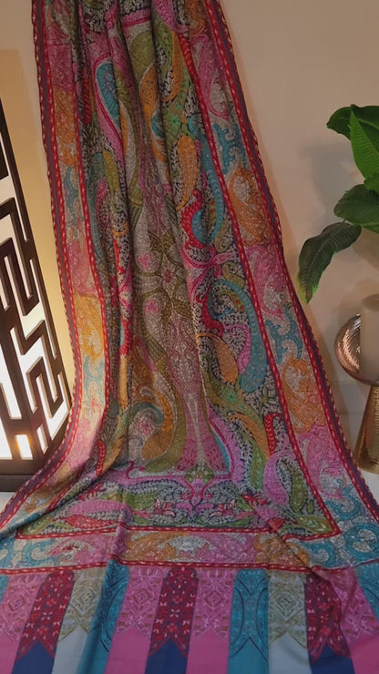 Reelkar embroidered pashmina shawl