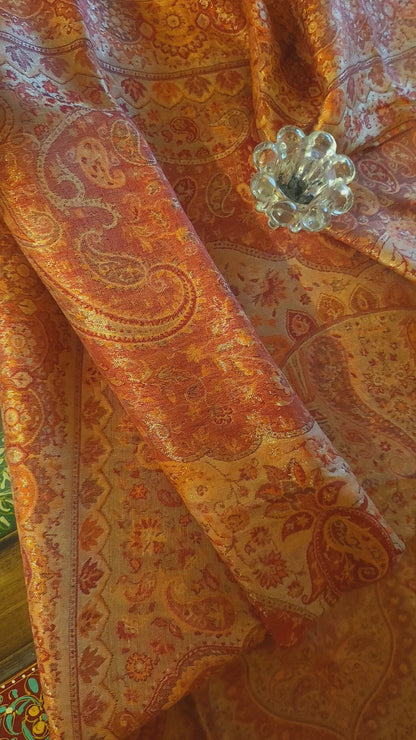 THE OG ORANGE SHAWL : Reversible moonlight kaani