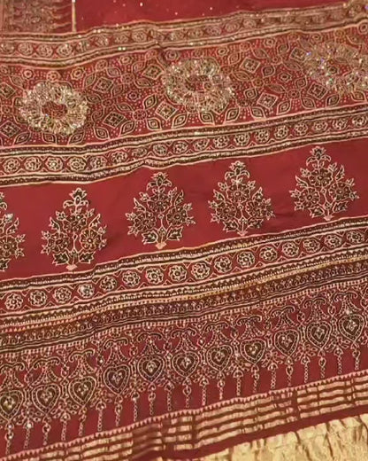 Pure Modal saree.machine work