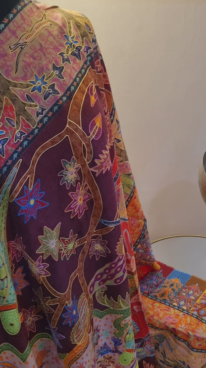 Mughal shikargah reelkar shawl