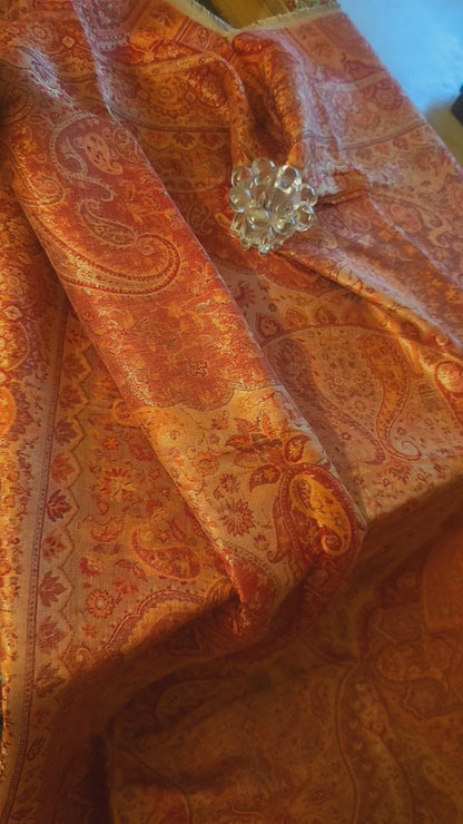 THE OG ORANGE SHAWL : Reversible moonlight kaani