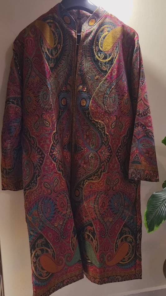 Silk kaani coat