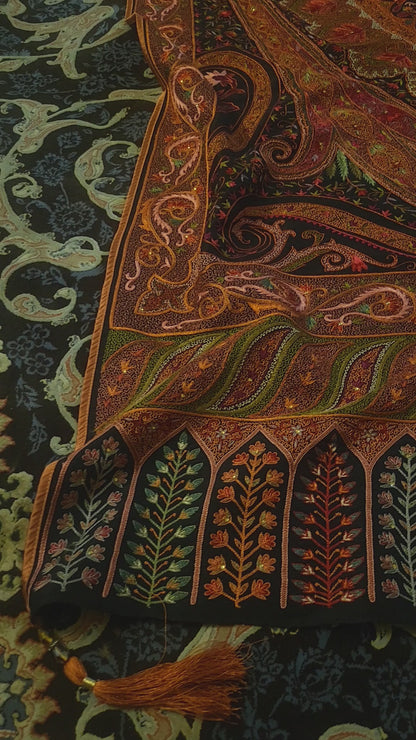 Luxury shawl : Silk kalamkar shawl
