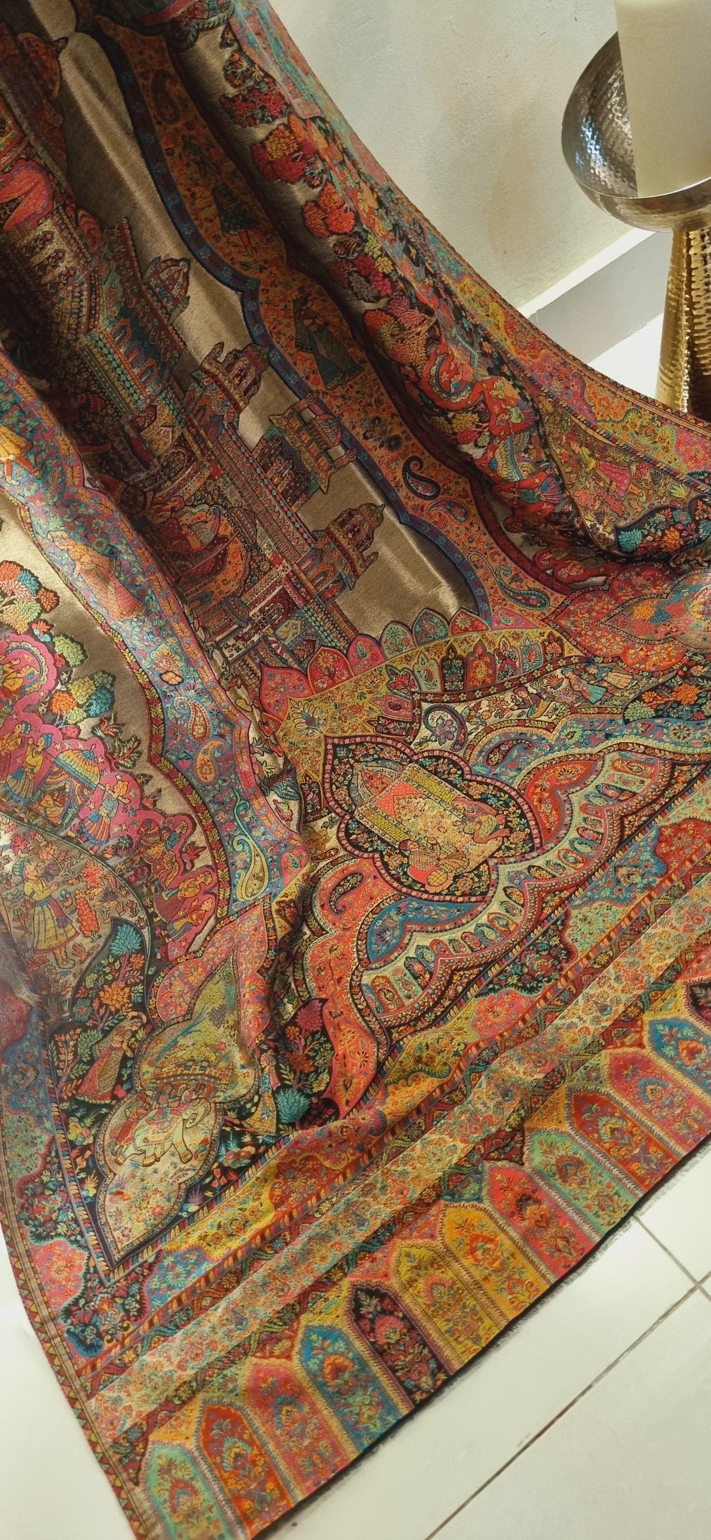 Moonlight kaani darbari pashmina