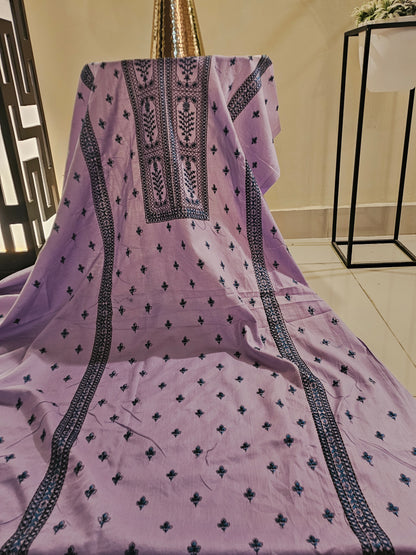 Lawn embroidered two piece