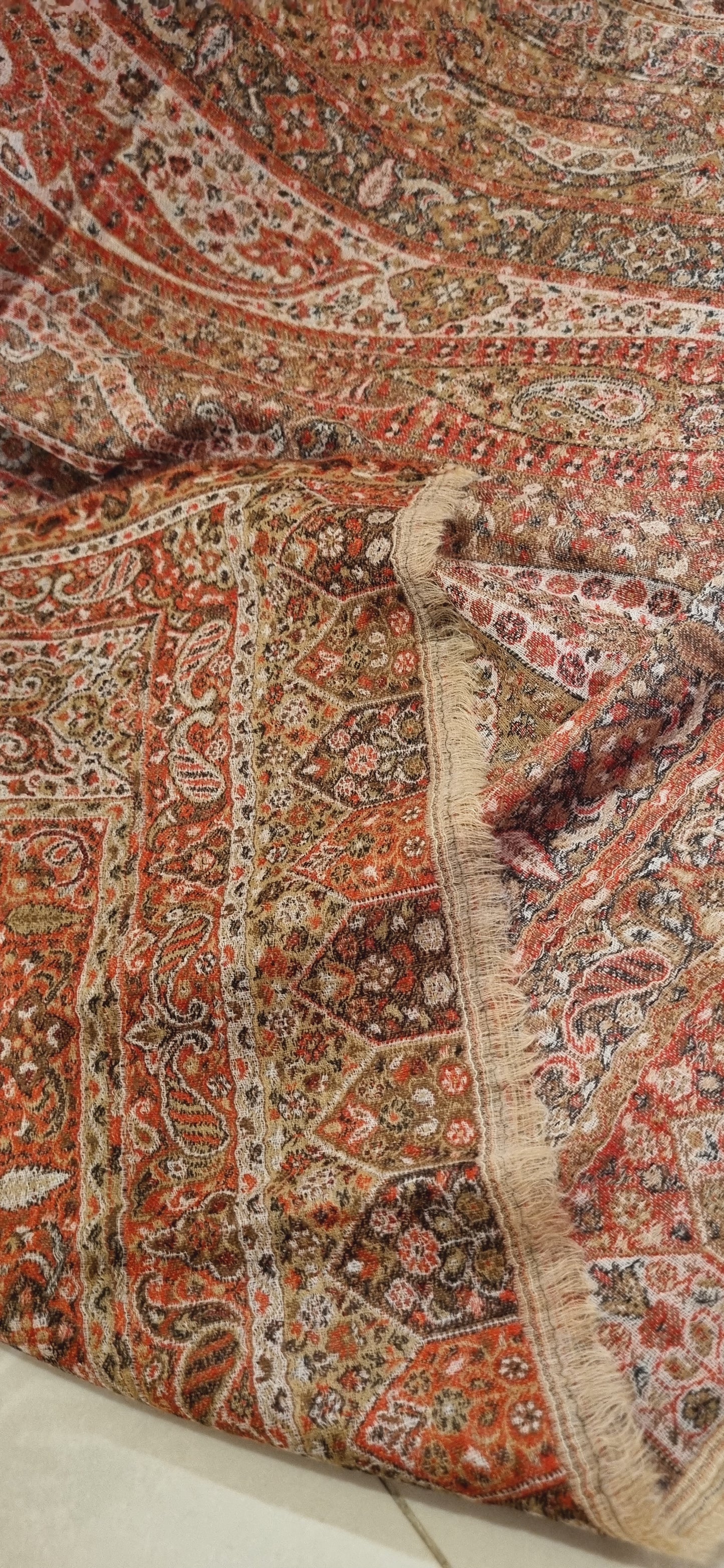 Reversible persian kaani shawl