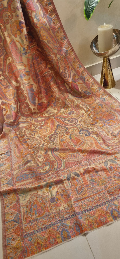 Laila's moonlight silky kaani shawl