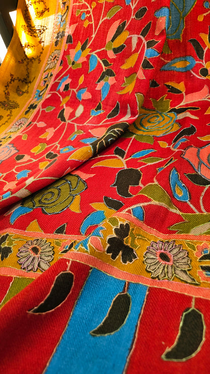 Kalamkar embroidered: Pashmina