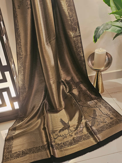 Reversible moonlight paper kaani shawl