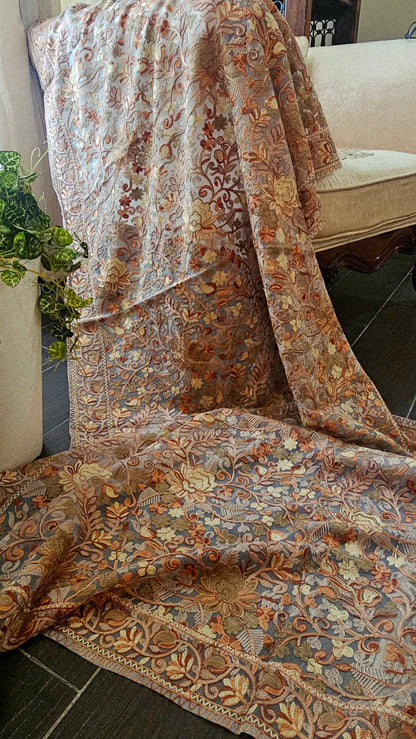 Net embroidered dupata