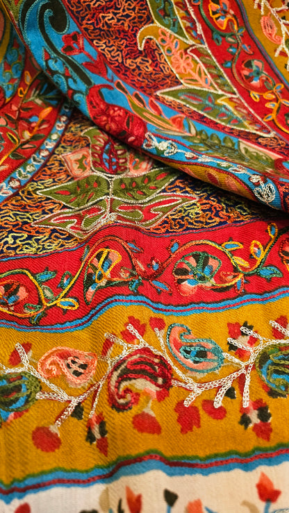 Reelkar embroidered: Pashmina