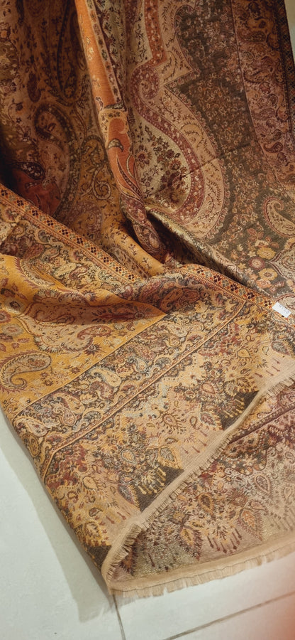 Reversible gandhara kaani shawl