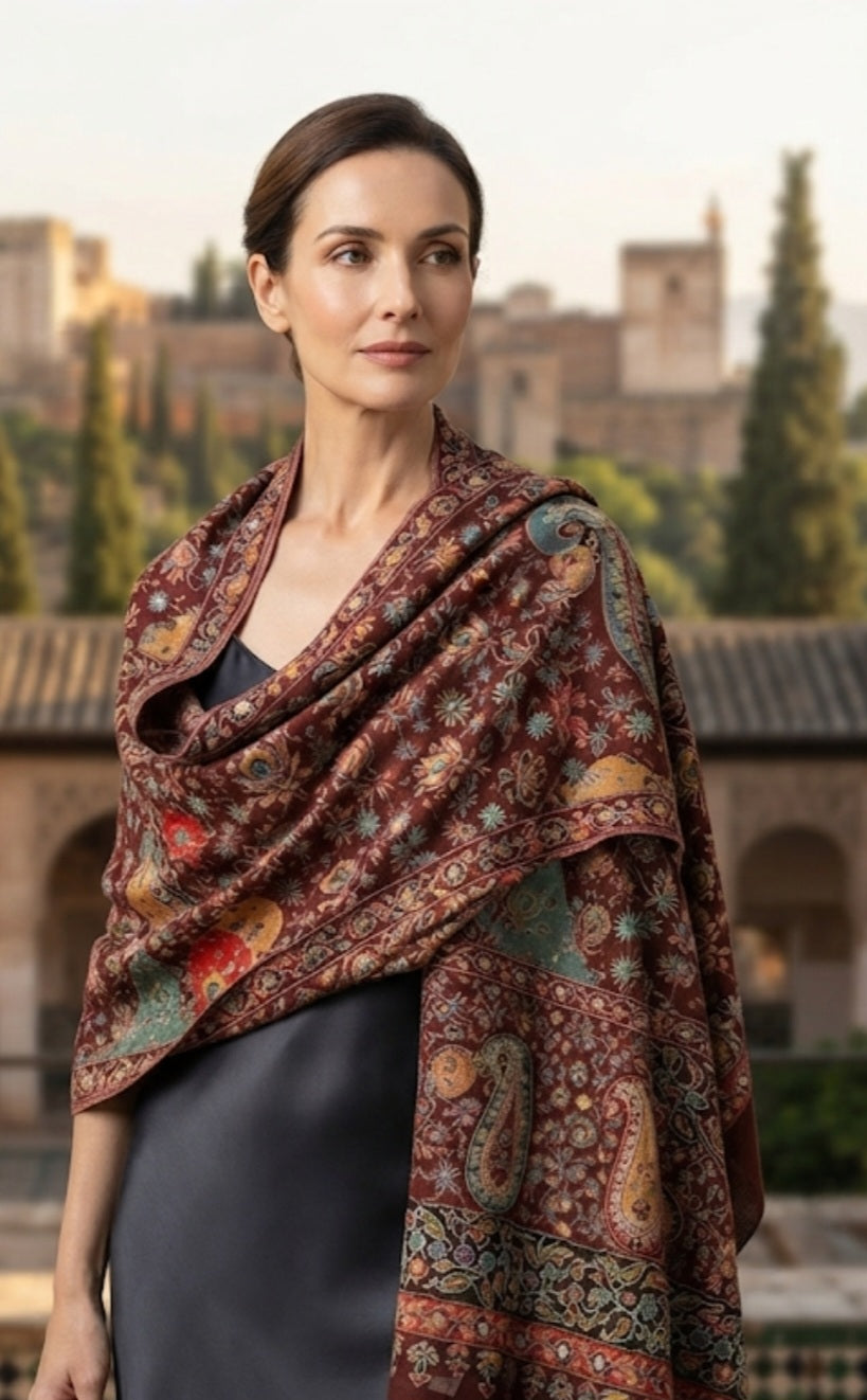 Reelkar embroidered: Pashmina