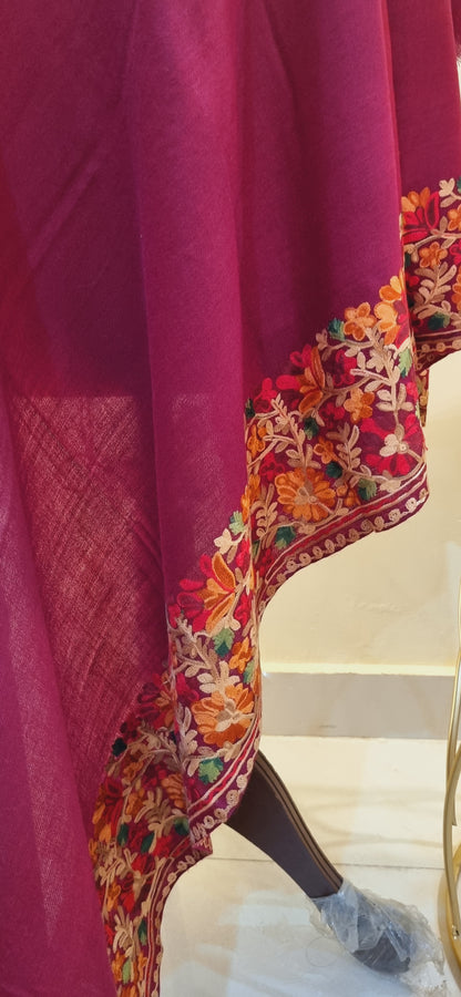 Embroidered minishawl