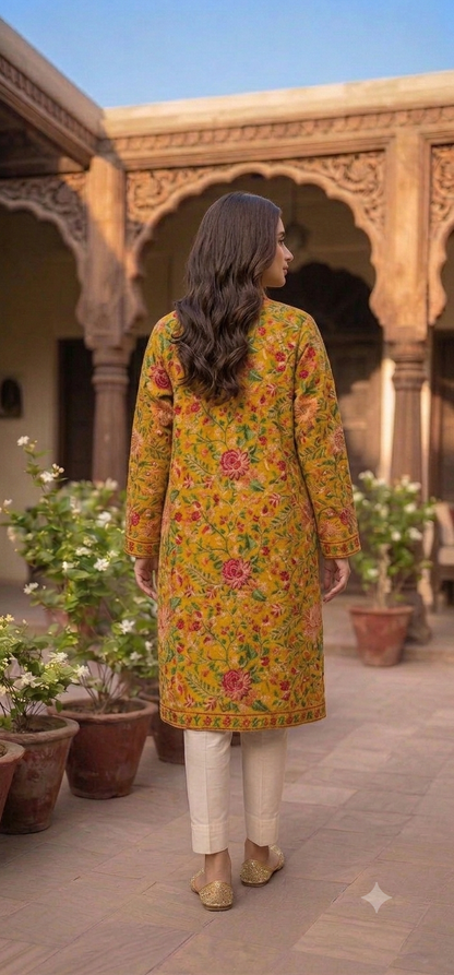 Embroidered coat: Pashmina