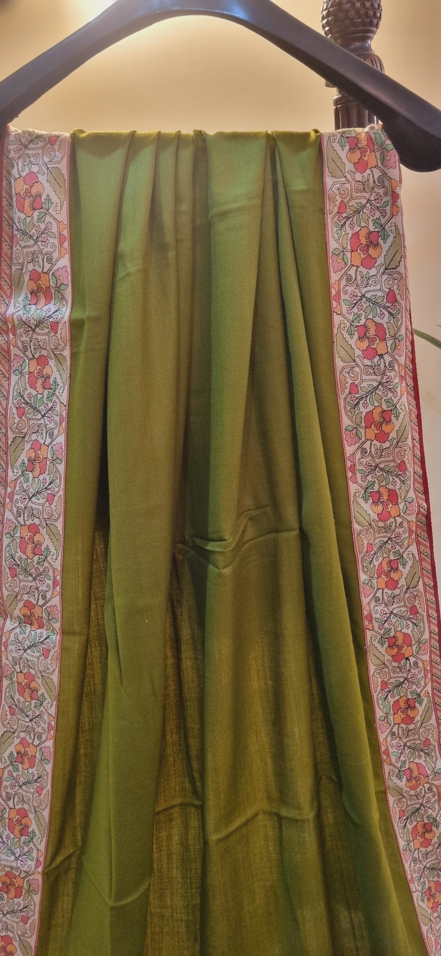 Kalamkar border Pashmina
